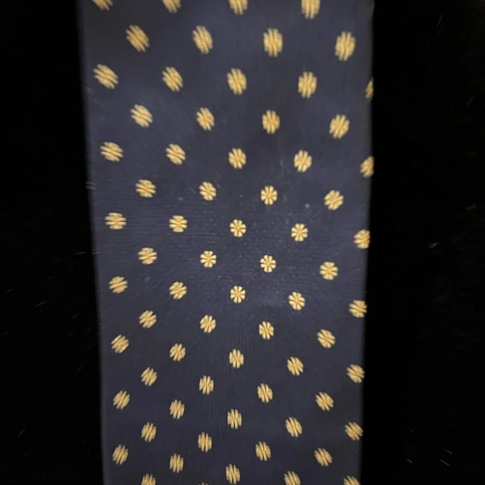 Gianni Valentino Tie Pure Navy Yellow Daisy Floral